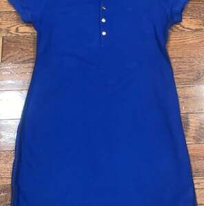 Ralph Lauren Sport Women's Blue Polo Dress Yellow Pony